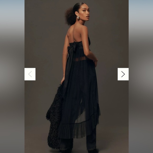 By Anthropologie Strapless Tulle Tunic Top - Picture 1 of 4